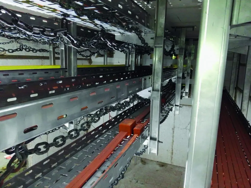 Terrasses de câbles d'essai au feu