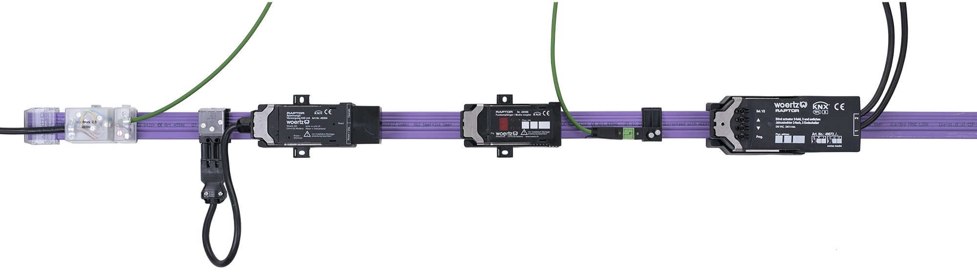 Système de câble plat Woertz-Combi-5G25-et-2x15-mm2-KNX