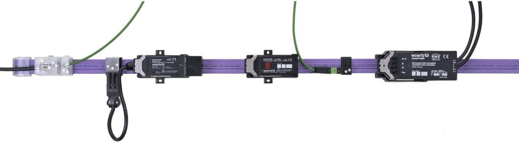 système de câble plat woertz combi 5g25 et 2x15 mm2 knx